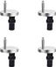 Merkloos 4 Sets Toiletzitting Bevestigingsset - RVS Schroeven & Moeren - Universeel voor Standaard Toiletzittingen