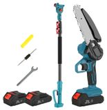 StarTech Draadloze mini-kettingzaag - 21 V, 600 W - 15 cm zaagblad - 18.000 omwentelingen per minuut - 2-in-1 met verlengstang - Geschikt voor het snoeien van bomen