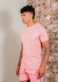Hugo Boss T-shirts rn slim fit - light pastel pink