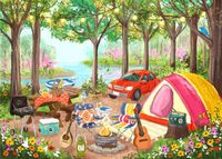 Pieces & Peace Puzzel Camping Dag 500 stukjes pour Adultes
