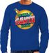 Bellatio Decorations Foute Kersttrui / sweater - The name is Santa bitches - blauw voor heren - kerstkleding / kerst outfit XXL