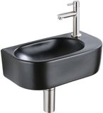 QeramiQ Fuente Fonteinset - 40x21.5x12cm - Zwart mat