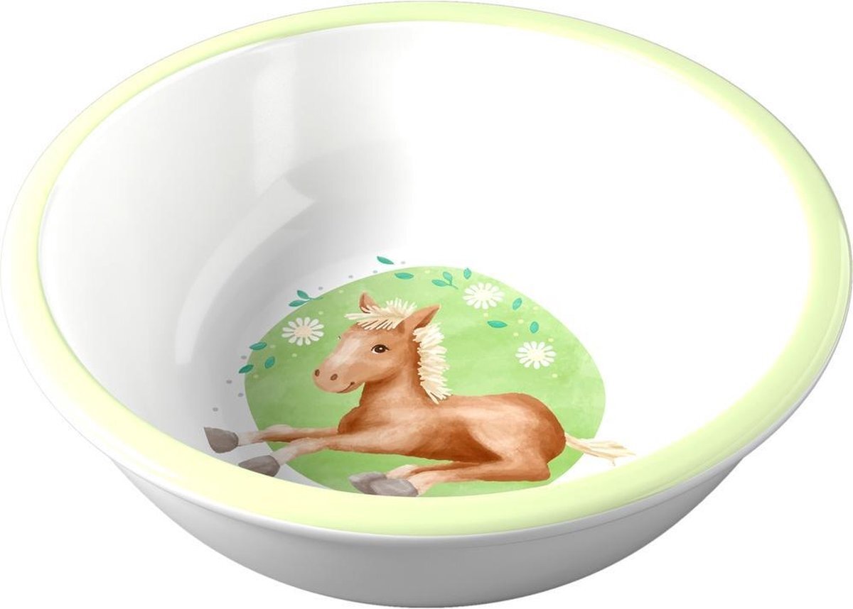 Haba kom Paarden junior 15,4 x 5 cm melamine wit wit