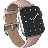 Burga Genuine Leather Band voor de Apple Watch | 38/40/41/42 mm - Pillow Talk / Silver