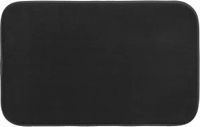 Traagtapijt, 5Five Badkamerkleedje/badmat tapijt - memory foam - zwart - 48 x 80 cm - anti slip mat
