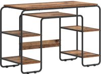 vidaXL Bureau met opslag Oud hout 113.5 x 52 x 75.5 cm