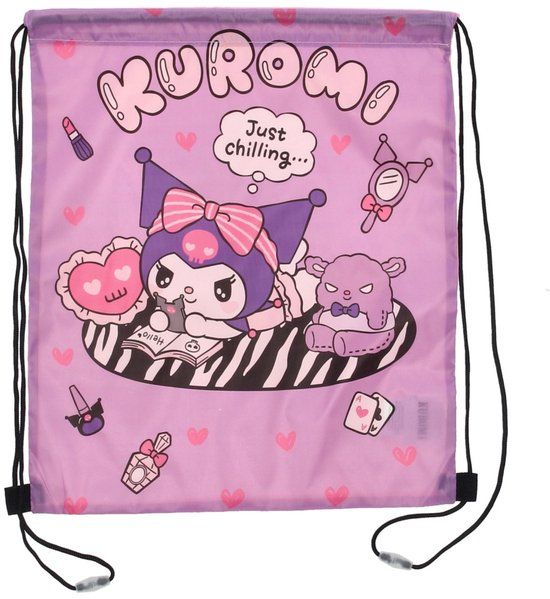 4KidsOnly Kuromi Gymtas - Zwemtas - 40 cm - Paars - Voor Kinderen