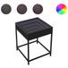 VidaXL Table basse avec LED Infinity 50x50x41 cm Noir