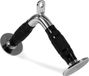 Yes4All LAT kabel bevestiging, triceps press down bar met Diamond Knurl handvat, ondersteuning tot 800 lbs (Rubber - V-vormige staaf)