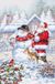 Leti Stitch Borduurpakket LETI 8015 Snowman and Santa