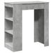 VidaXL Table de bar en bois traité 95x47x103,5 cm gris béton