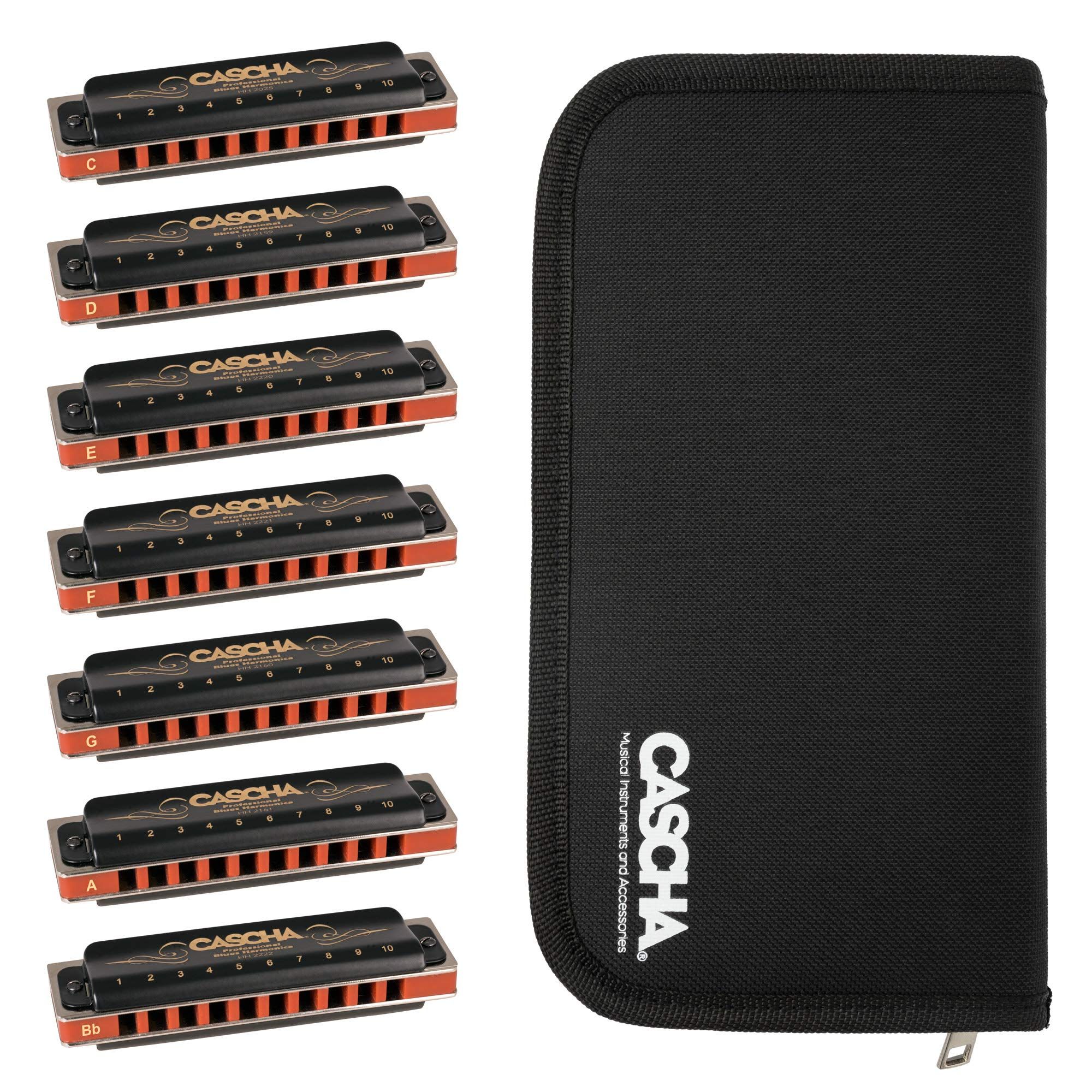 Cascha HH2224 Professional Blues mondharmonica set