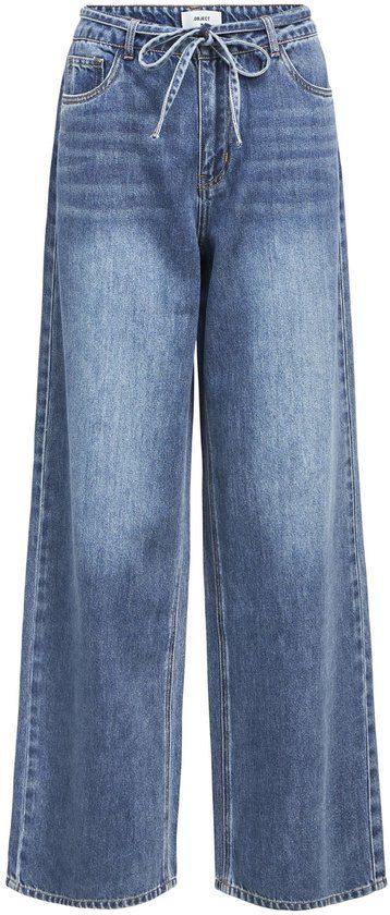 Object Wide leg jeans Strikceintuur
