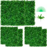 VEVOR Kunstplantenwand, 6 stuks, 50 x 50 cm, privacyheg, kunstgroen, kunstbuxusplaat, PE, privacybescherming kunstplanten, 50 x 50 cm, privacyheg, wanddecoratie, plantenwand