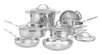 Cuisinart Chef's Classic™ Set de casseroles - 11 pièces - Inox - Adapté à l'induction - Avec couvercles en verre - Lavable au lave-vaisselle