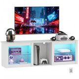 HOMCOM TV-meubel - Spaanplaat - 160x35x51,7cm - Wit