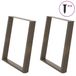 VidaXL Eettafelpoten 2 stuks U-vormig 70x(72-73) cm Staal Naturel