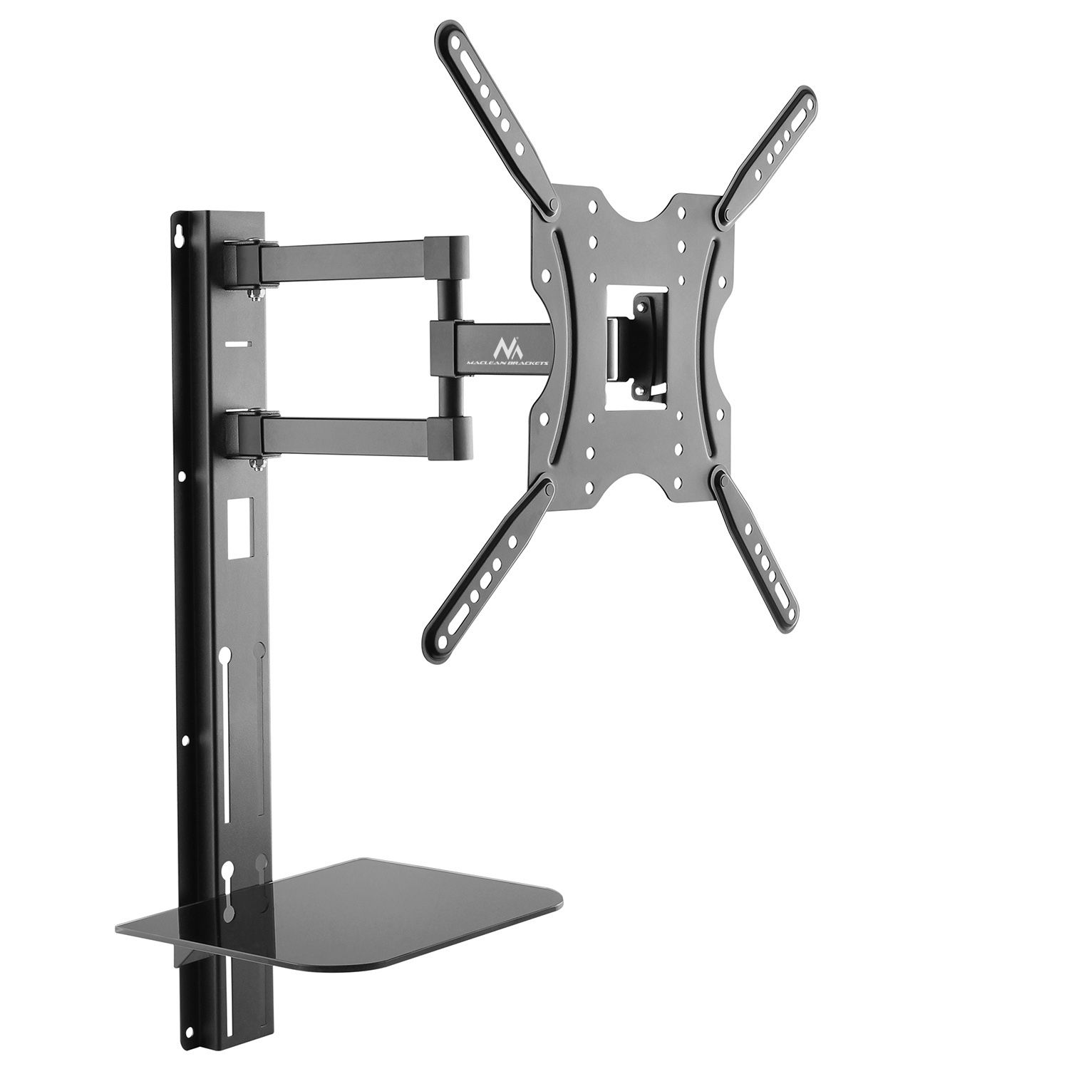 Maclean MC-772 muurbeugel met plank 32"-55" 400x400 VESA LCD LED Plasma TV beugel