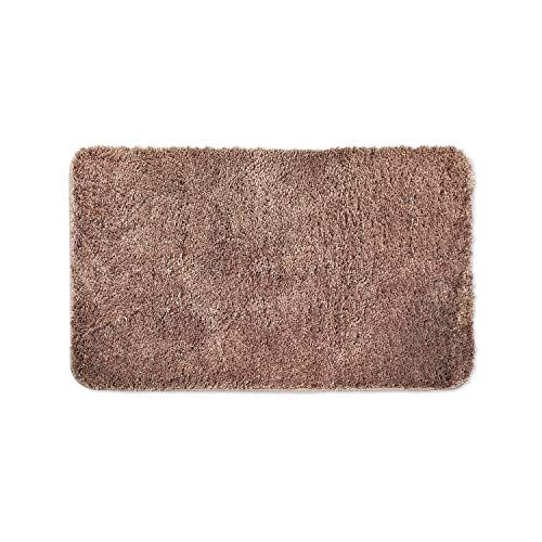 WohnDirect Badkamer Tapijt Bruin – Badmat kan gecombineerd worden tot een set – Antislip & Maschinewasbaar – Toiletmat 60 x 100 cm