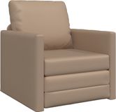 vidaXL Slaapbank Cappuccino Kunstleer 74 x 77 x 81 cm