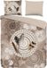 HIP Dekbedovertrek Mandalas en Veren - Lits Jumeaux 240x200/220 cm - Taupe - 100% Katoen Flanel