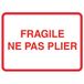 Rouleau d'étiquettes d'expédition - Message préimprimé