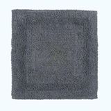 HOMESCAPES Kleine badmat, luxe 1600gsm extra zacht 100% katoen, omkeerbare badkamermatten antislip, wasbaar, super absorberend, sneldrogend, grijs badkamertapijt, 50 x 50 cm, vierkant