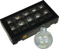Othmar Decorations kerstballen 15x - transparant parelmoer - glas - 4 cm