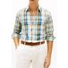 Tommy Hilfiger Chemise en mélange de lin Madras Citronella/check Taille : XXL