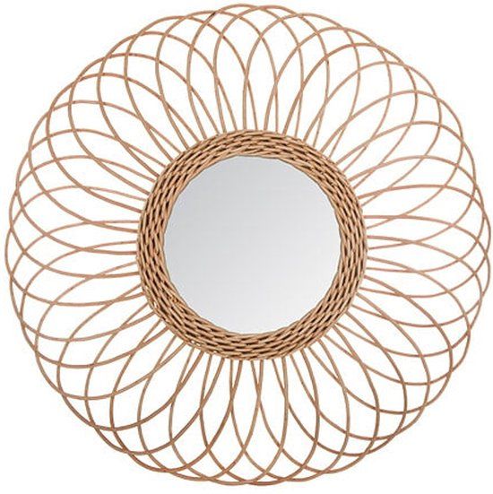 Ronde Spiegel - 56 cm - Rotan - Wandspiegel - VT wonen