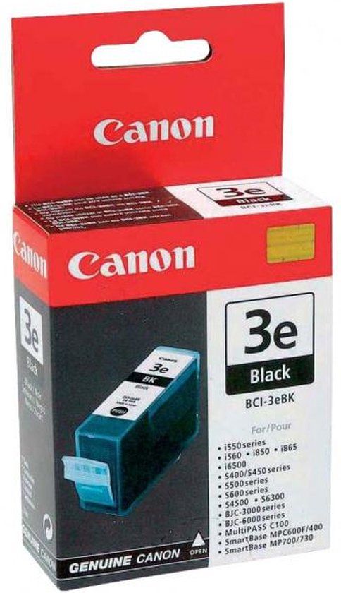 Canon BCI-3eBK - Zwart - Origineel - Inkttank