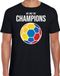 Bellatio Decorations Colombia WK supporter t-shirt - we are the champions met Colombiaanse voetbal - zwart - heren - kleding / shirt L
