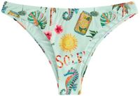Next Dames Braziliaanse Bikinislip - Mint Green Mosaic Conversational - Pied-de-poule - Maat 42