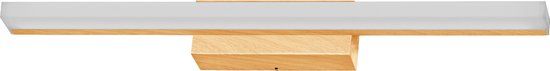 LEDVANCE Orbis Mirror light in wood decor, 60 cm, aluminium housing, 10 W, 950 lm, IP44, adjustable colour temperature, dimmable