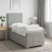 vidaXL Boxspringbed met matras, lichtgrijs, 90 x 200 cm, gestoffeerd