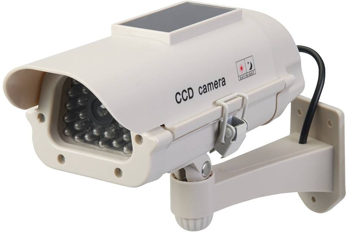 Silverline Zonnepaneel Aangedreven Dummy Cctv Beveiligingscamera Met Led (Zonnepaneel Aangedreven