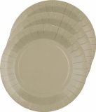 Santex Feest gebaksbordjes - taupe - 10 stuks - 17 cm - rond