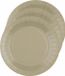 Santex Feest gebaksbordjes - taupe - 10 stuks - 17 cm - rond