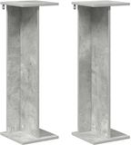 vidaXL Plantenstandaard 2 stuks Betongrijs 25 x 25,5 x 80,5 cm Bewerkt hout