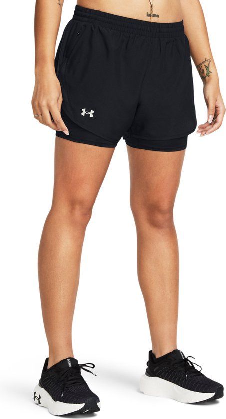 Under Armour UA Fly By 2 - in - 1 Shorts Dames Sportbroek - Zwart