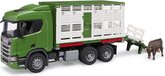 Bruder Scania Super 560R Veetransportwagen met 1 koe modelvoertuig 03548
