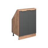 Vicco R-Line Onderkast, antraciet-goud, 60 cm