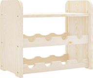 vidaXL Wijnrek met bovenblad 43x25x37 cm massief grenenhout