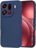 Techsuit Soft Flex Silicone Back Cover voor Oppo Find X9 Pro - Navy Blue