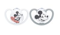 NUK Disney Mickey Mouse Speen Orthodontisch Silicone Gris, Blanc