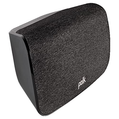 Polk Audio SR2 draadloze surroundluidspreker voor Polk soundbars (MagniFi Max AX, Mini AX, Magnifi 2, React), eenvoudige draadloze installatie, wandmontage mogelijk - Zwart