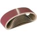 Fox Bandes Abrasives, 457 x 75 mm, pour ponceuses à bande portatives, corindon normal (lot de 10) G100 - Miotools