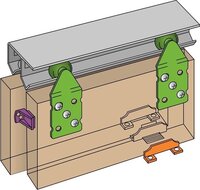 Henderson Schuifdeurbeslag - 120 cm aluminium bovenrails - Voor 2 deuren - Max 45 kg per deur