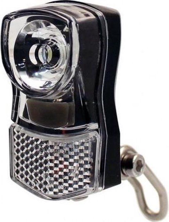Ikzi Light Koplamp - Compact LED - Chroom - Zwart - Met Bracket - Batterij
