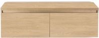 BES LED Frozen Frozen Badmeubelset 140 cm - Greeplijst in Kleur - Inclusief Wastafelbovenblad Casella Oak